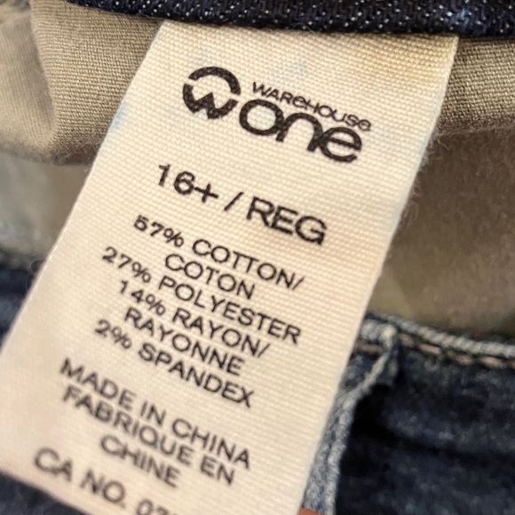 Warehouse One women’s size 16+ reg Dark Blue Skinny capri Jeans / pants - Picture 5 of 15